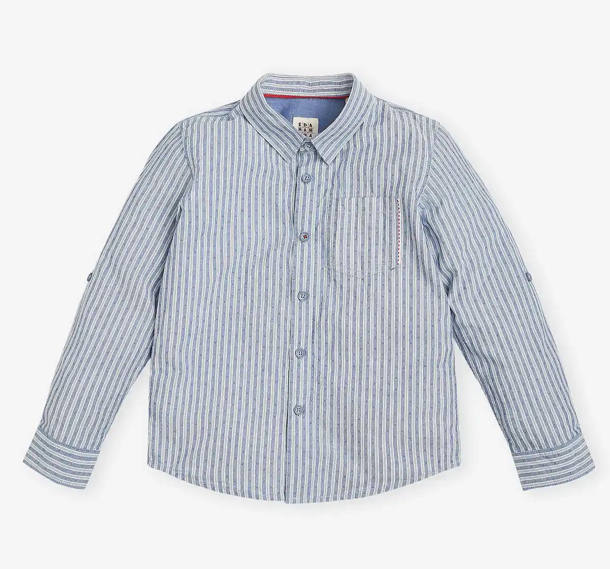 Boys Cotton Striped Shirt - Blue