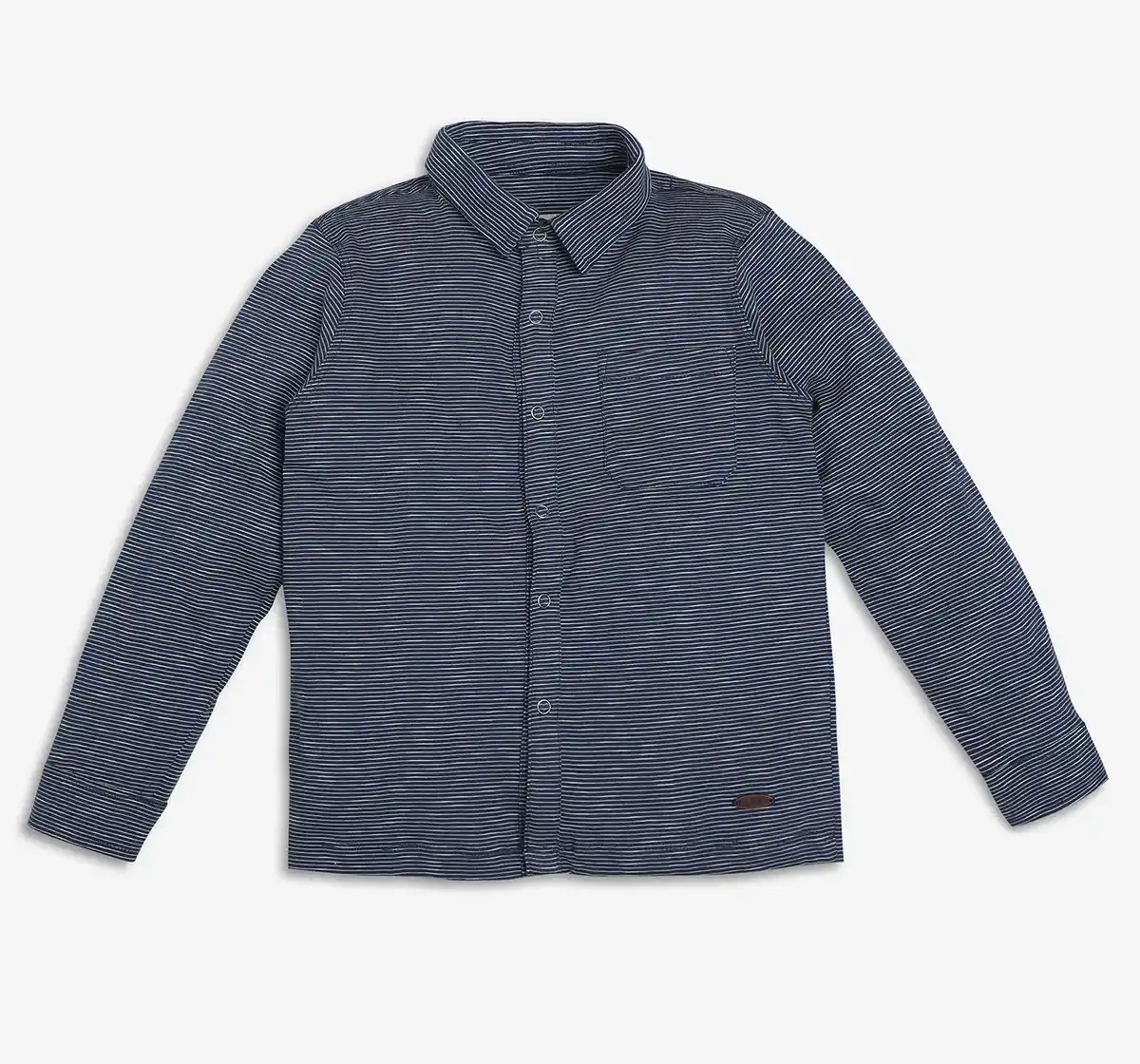 Boys Striped 100% Cotton Shirt - Black