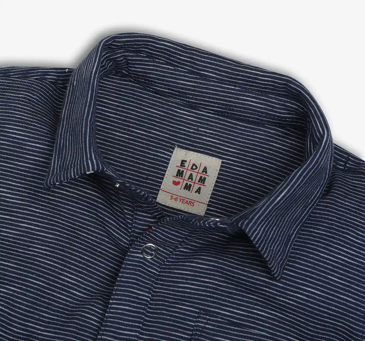 Boys Striped 100% Cotton Shirt - Black