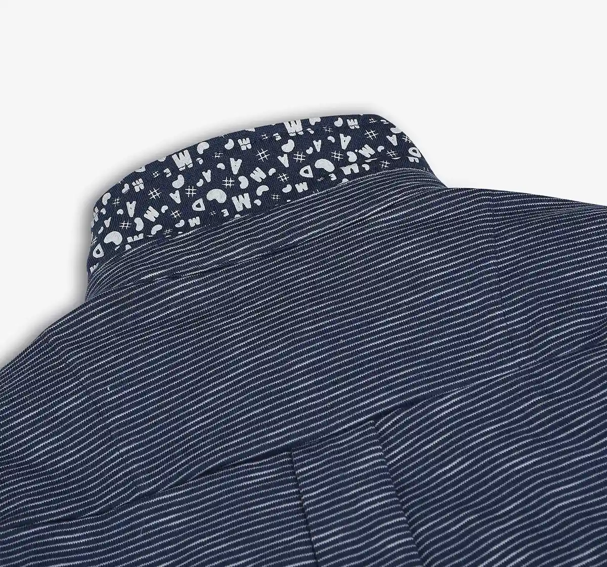 Boys Striped 100% Cotton Shirt - Black