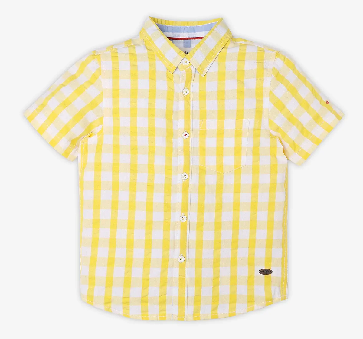 Boys Checkered Shirt - Yellow