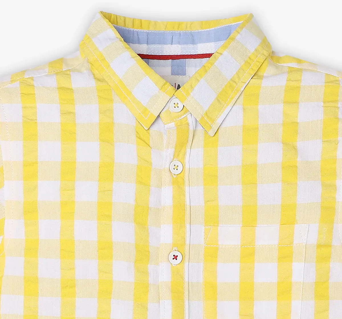 Boys Checkered Shirt - Yellow