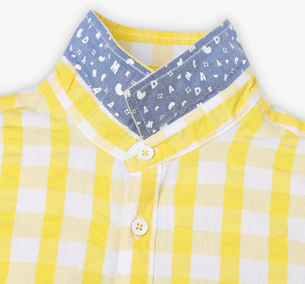 Boys Checkered Shirt - Yellow