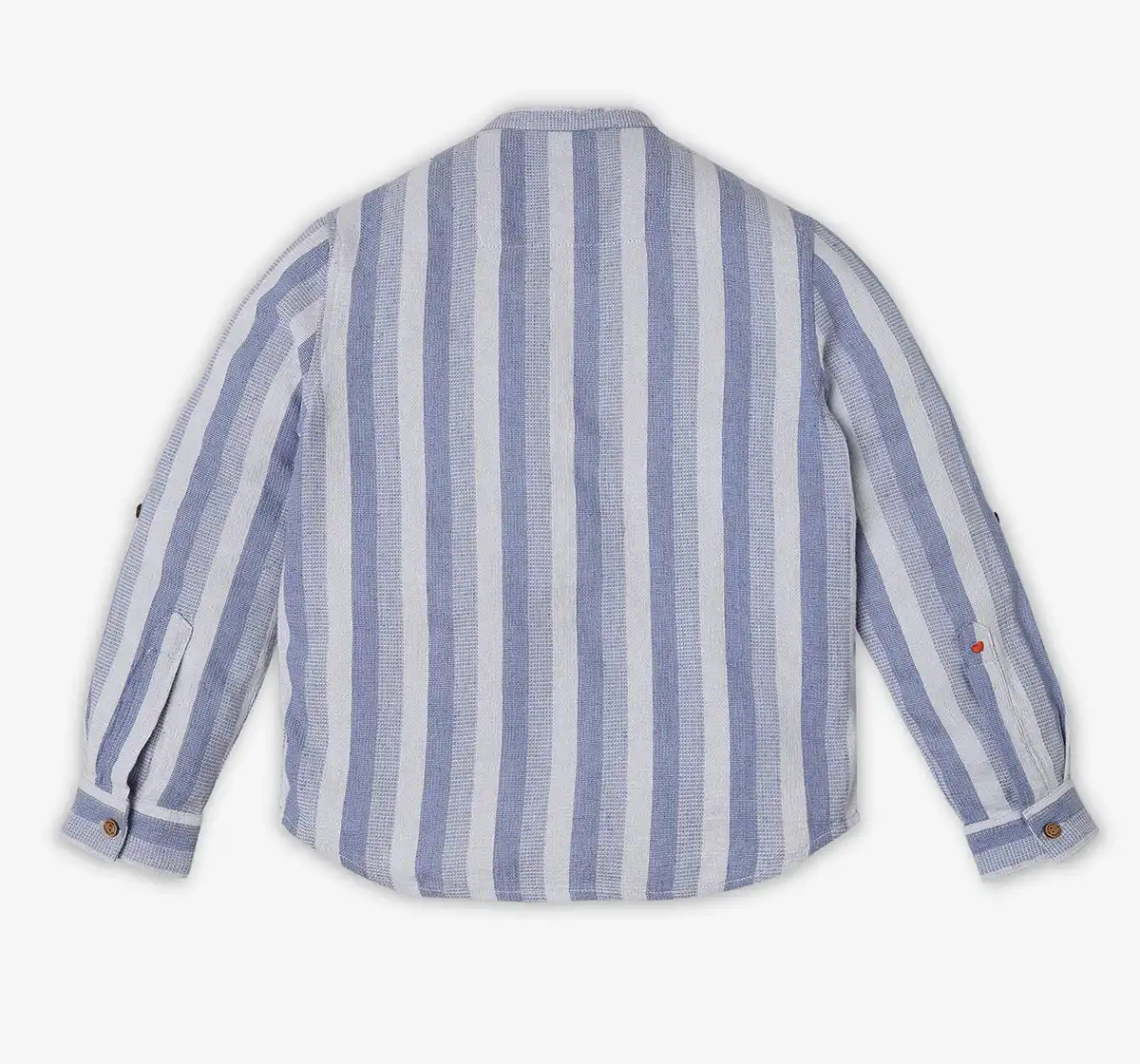 Boys Striped 100% Cotton Shirt - Blue