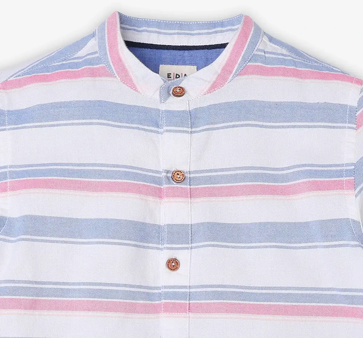Boys Striped 100% Cotton Shirt - Multicolour