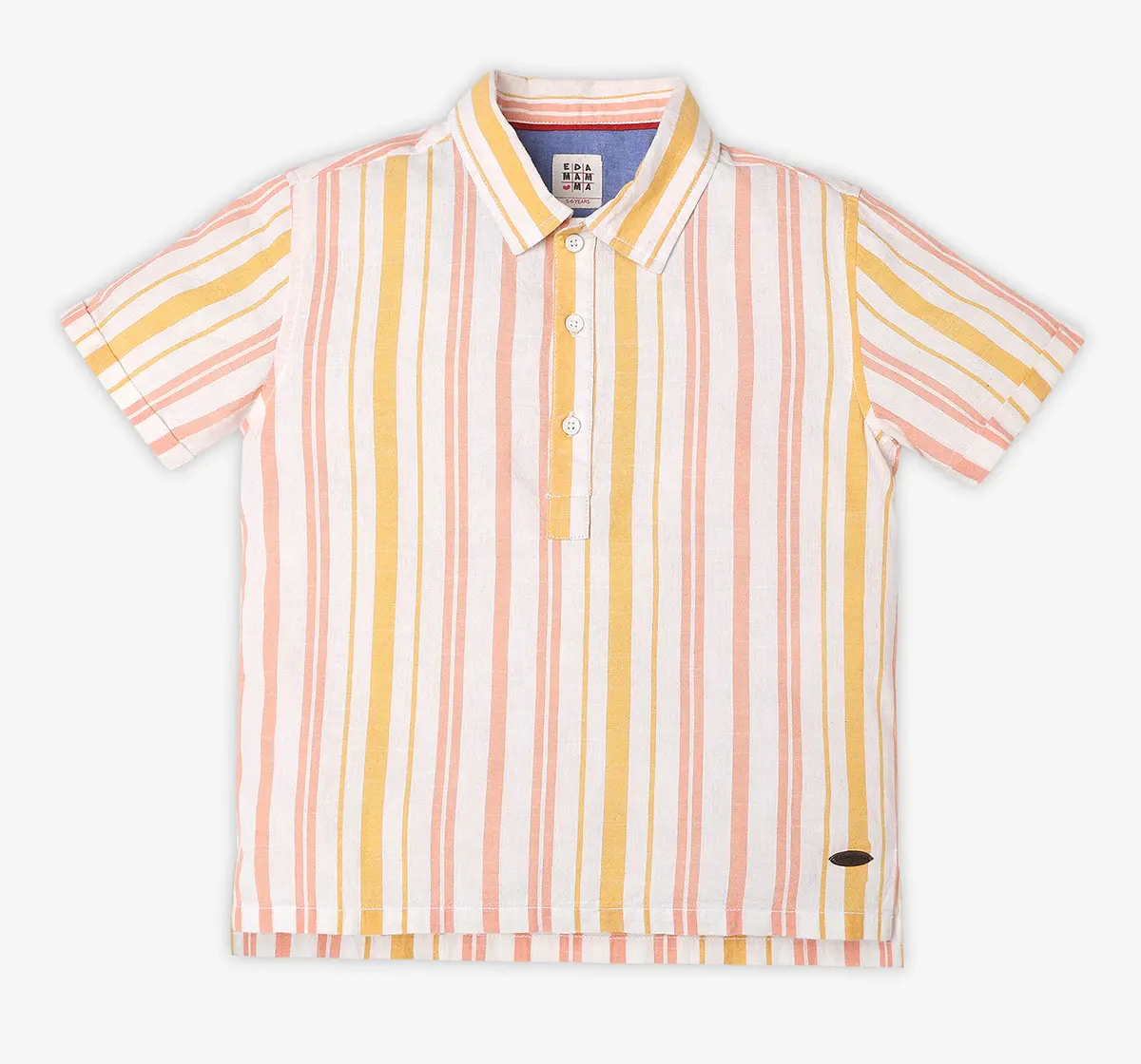 Boys Striped 100% Cotton Shirt - Multicolour