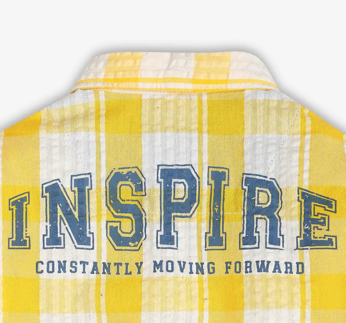 Ed-A-Mamma Boys Checkered 100% Cotton Shirt - Yellow