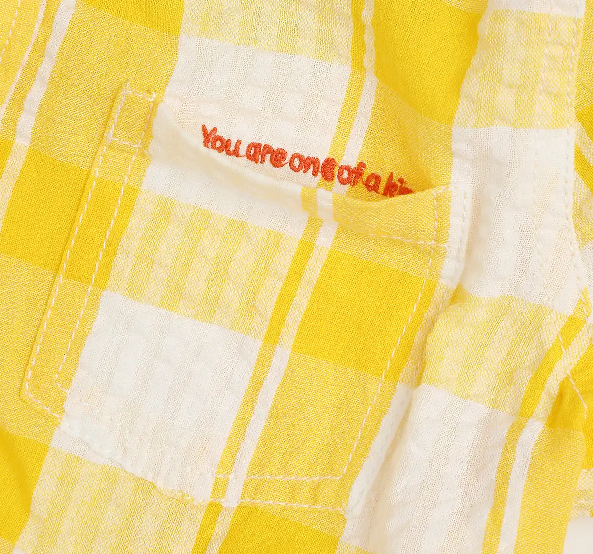 Ed-A-Mamma Boys Checkered 100% Cotton Shirt - Yellow