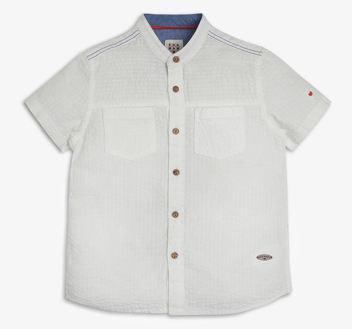 Boys Seer Sucker Striped Shirt - White