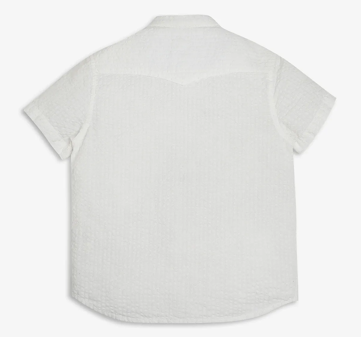 Boys Seer Sucker Striped Shirt - White