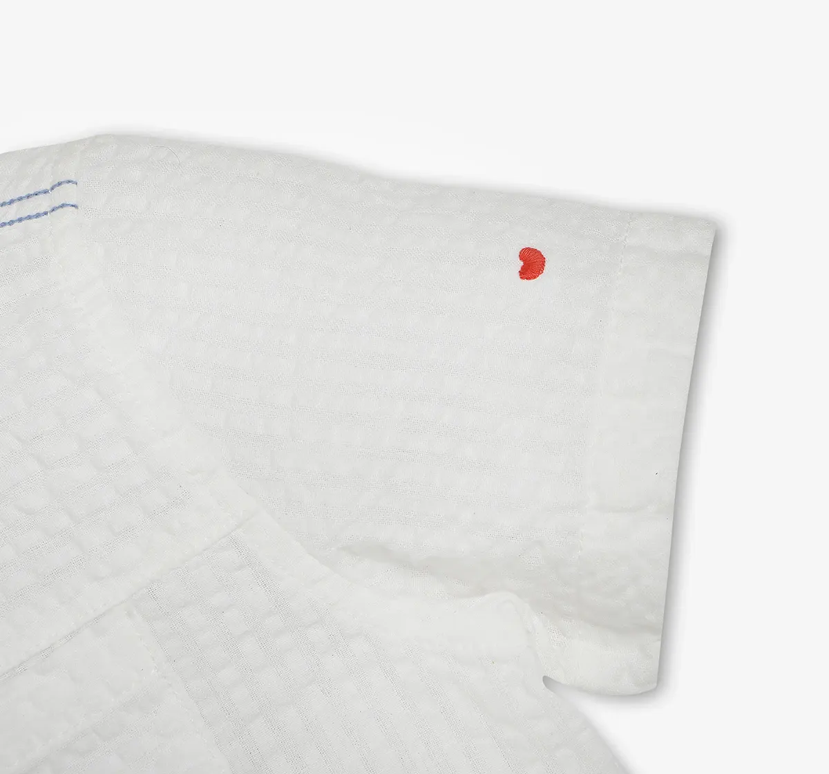 Boys Seer Sucker Striped Shirt - White