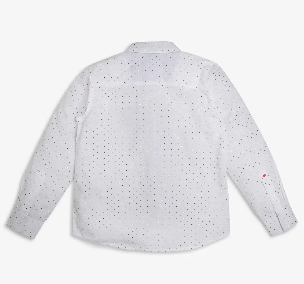 Boys Printed 100% Cotton Shirt - White