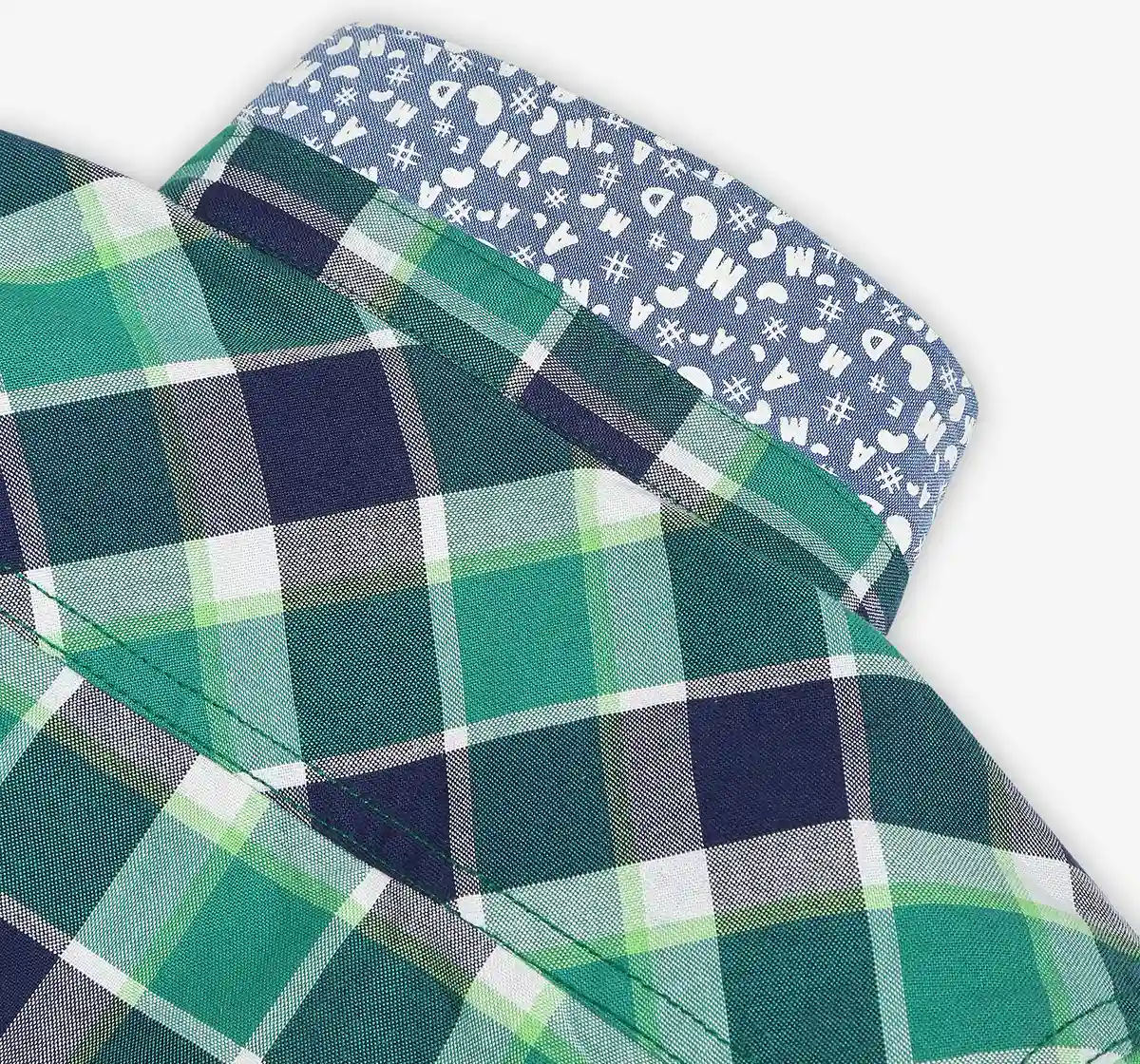 Boys Checkered 100% Cotton Shirt - Green