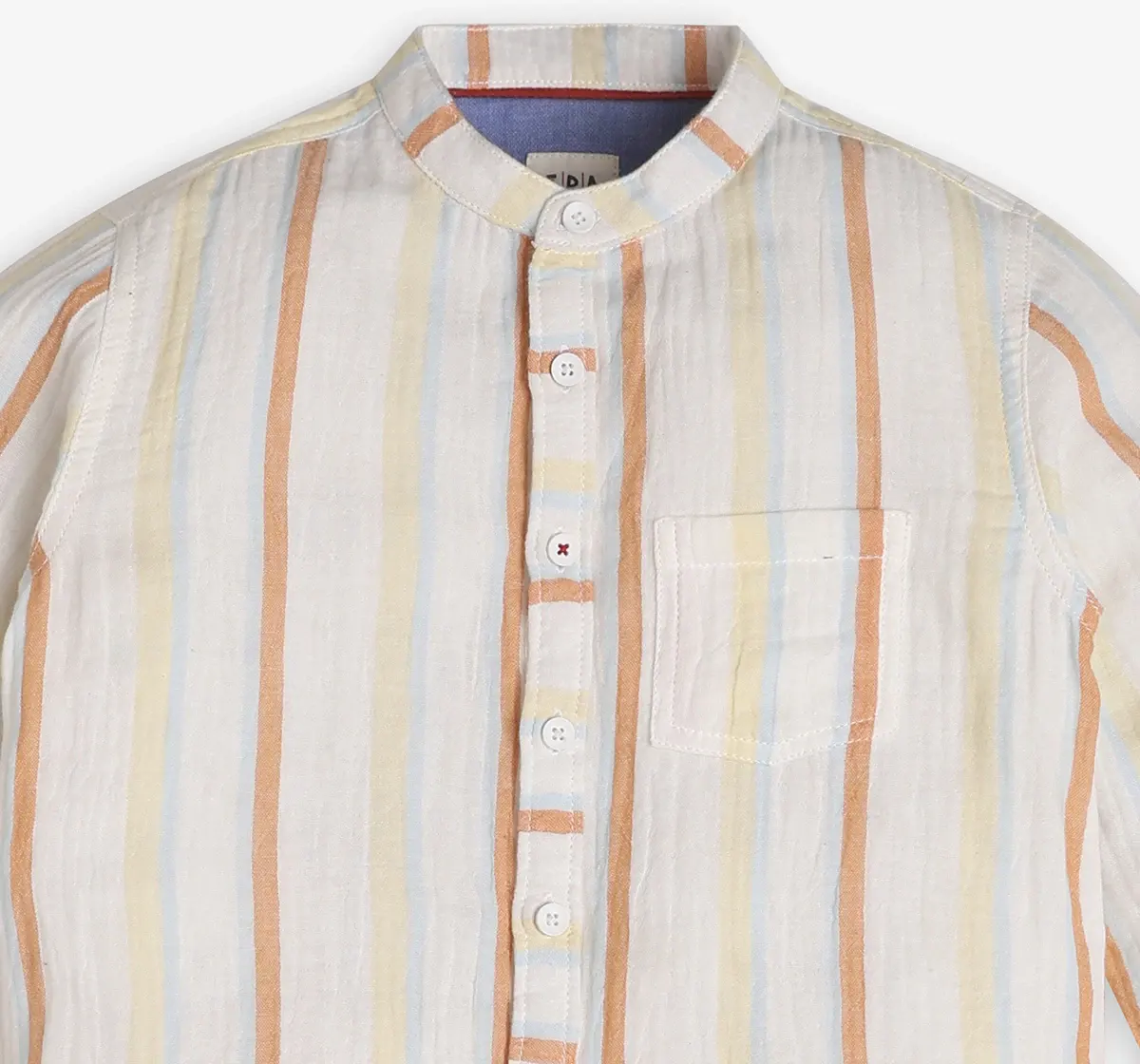 Boys Striped 100% Cotton Shirt - Multicolour