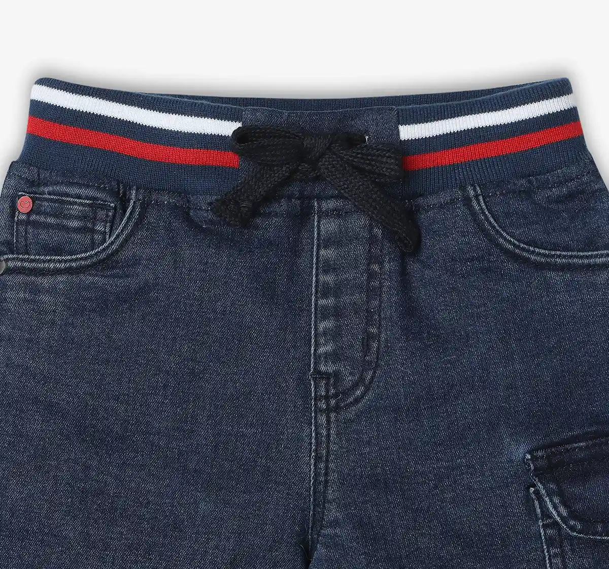 Boys 100% Cotton Shorts - Mid Blue