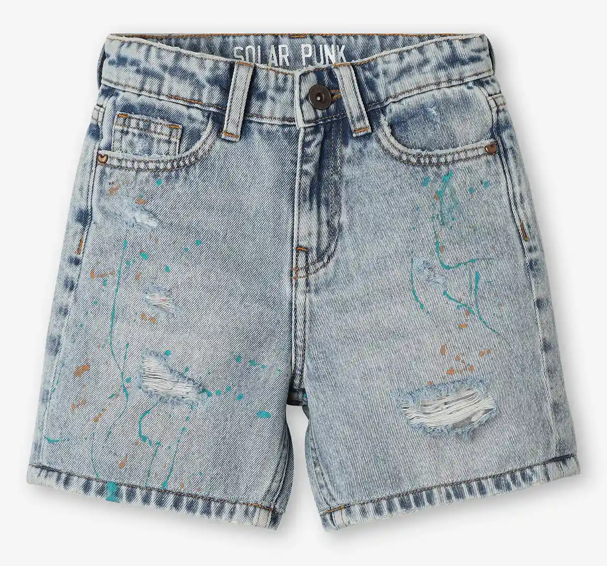 Boys Denim Shorts - Mid Blue