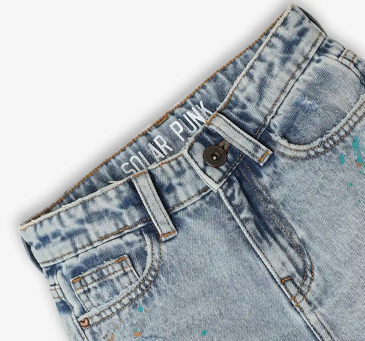 Boys Denim Shorts - Mid Blue