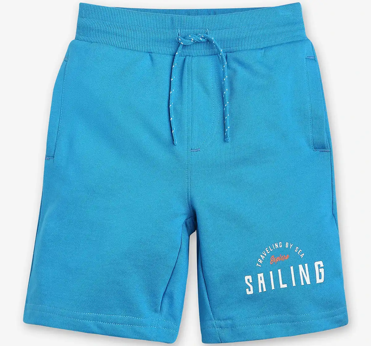 Boys Printed Knit Short - Blue
