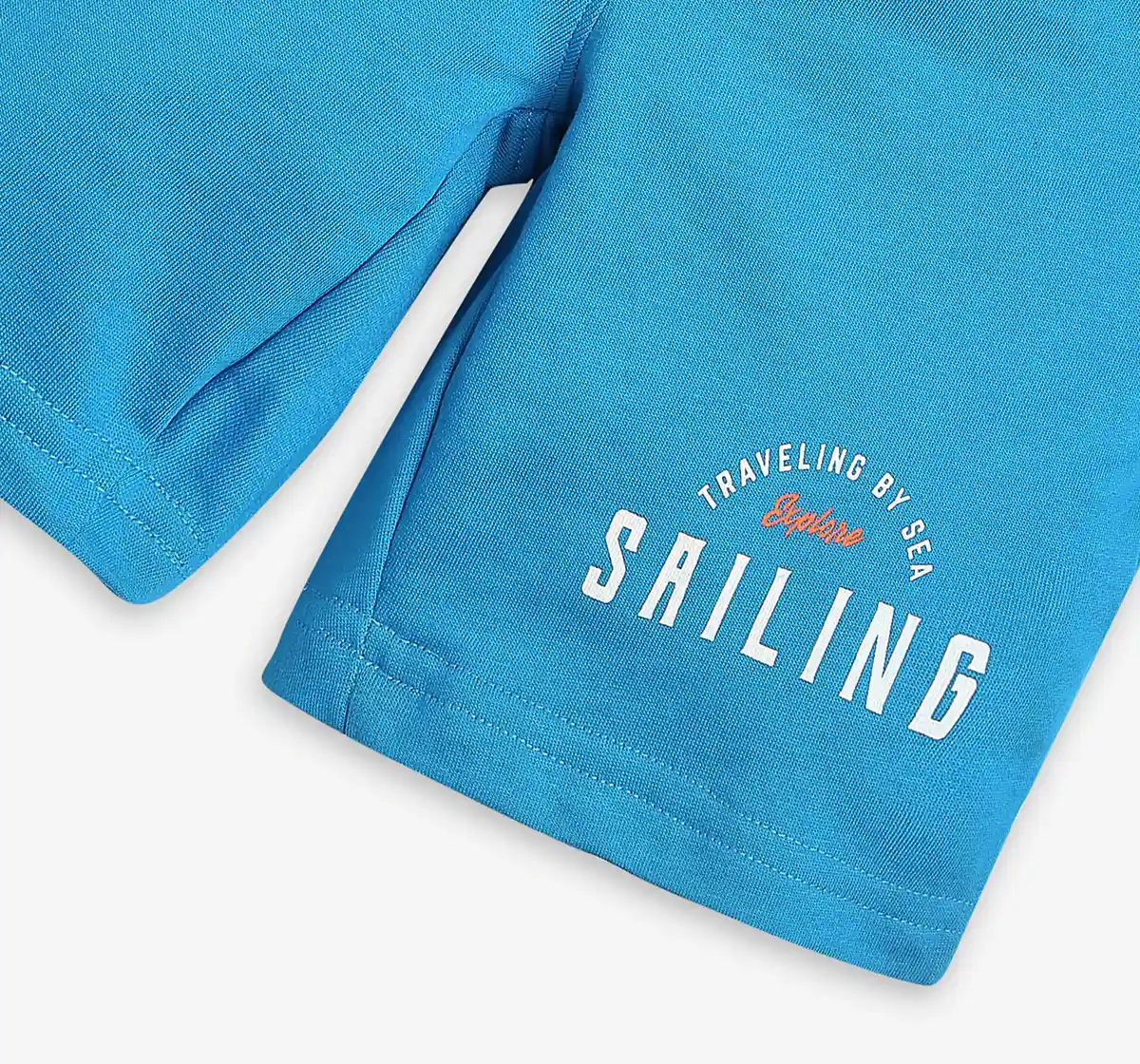 Boys Printed Knit Short - Blue