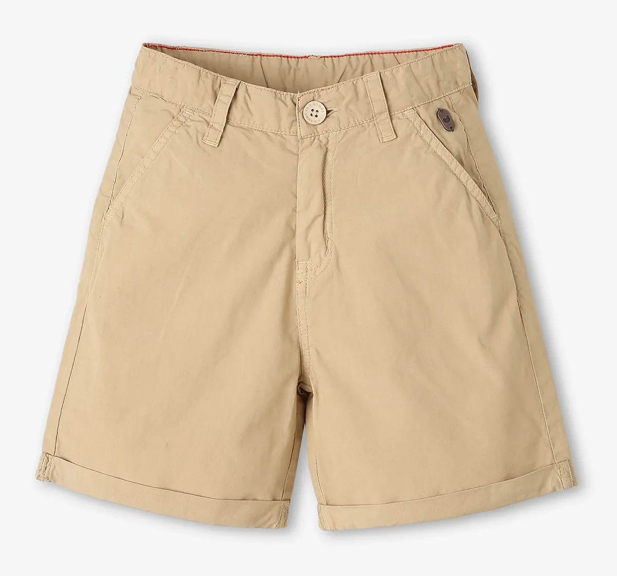 Boys 100% Cotton Shorts - Beige