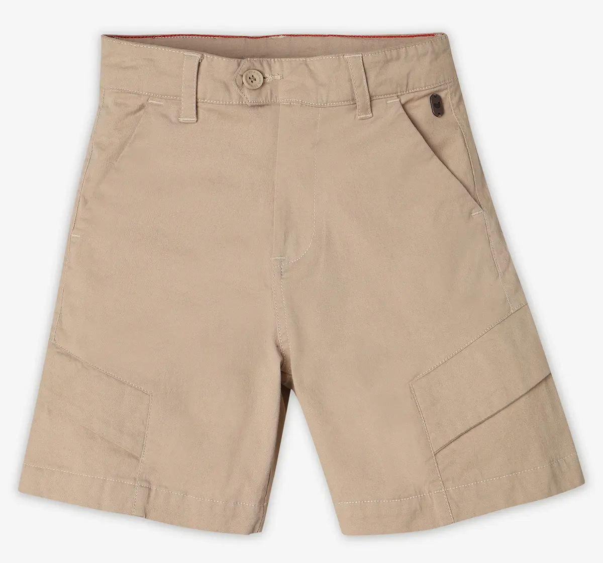 Boys Cotton Cargo Shorts - Beige