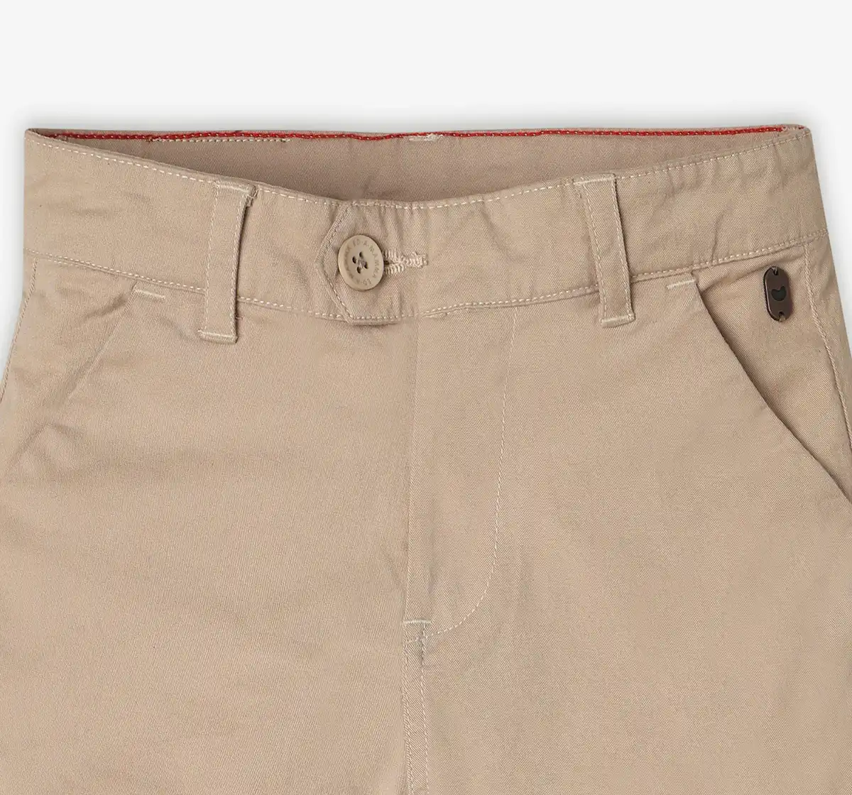 Boys Cotton Cargo Shorts - Beige