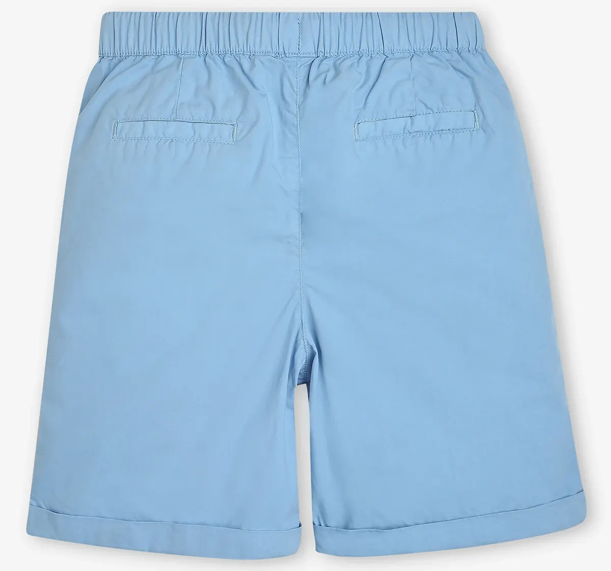 Boys Cotton Solid Shorts - Blue