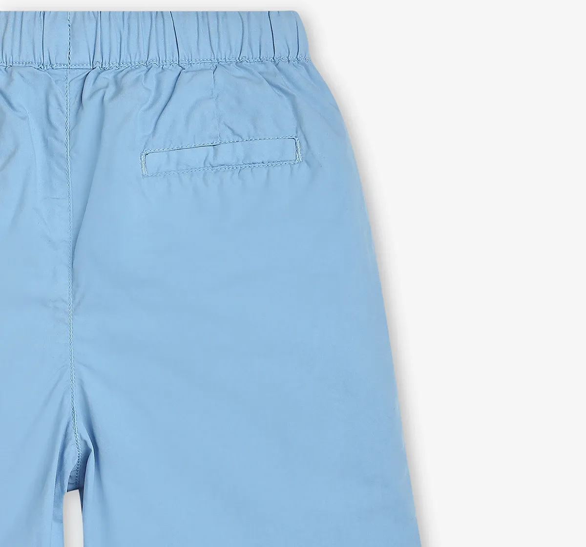 Boys Cotton Solid Shorts - Blue