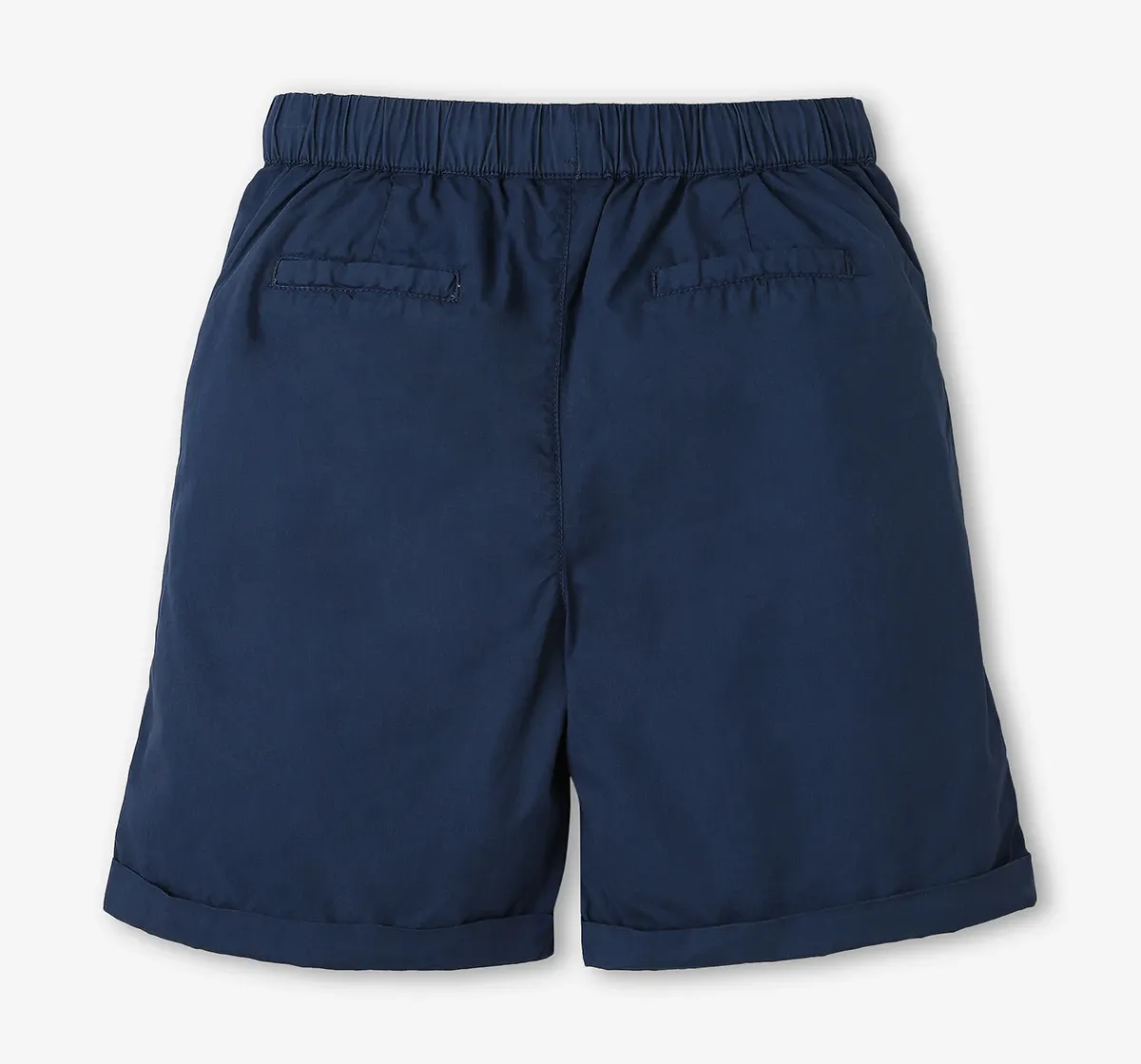 Boys Cotton Solid Shorts - Navy