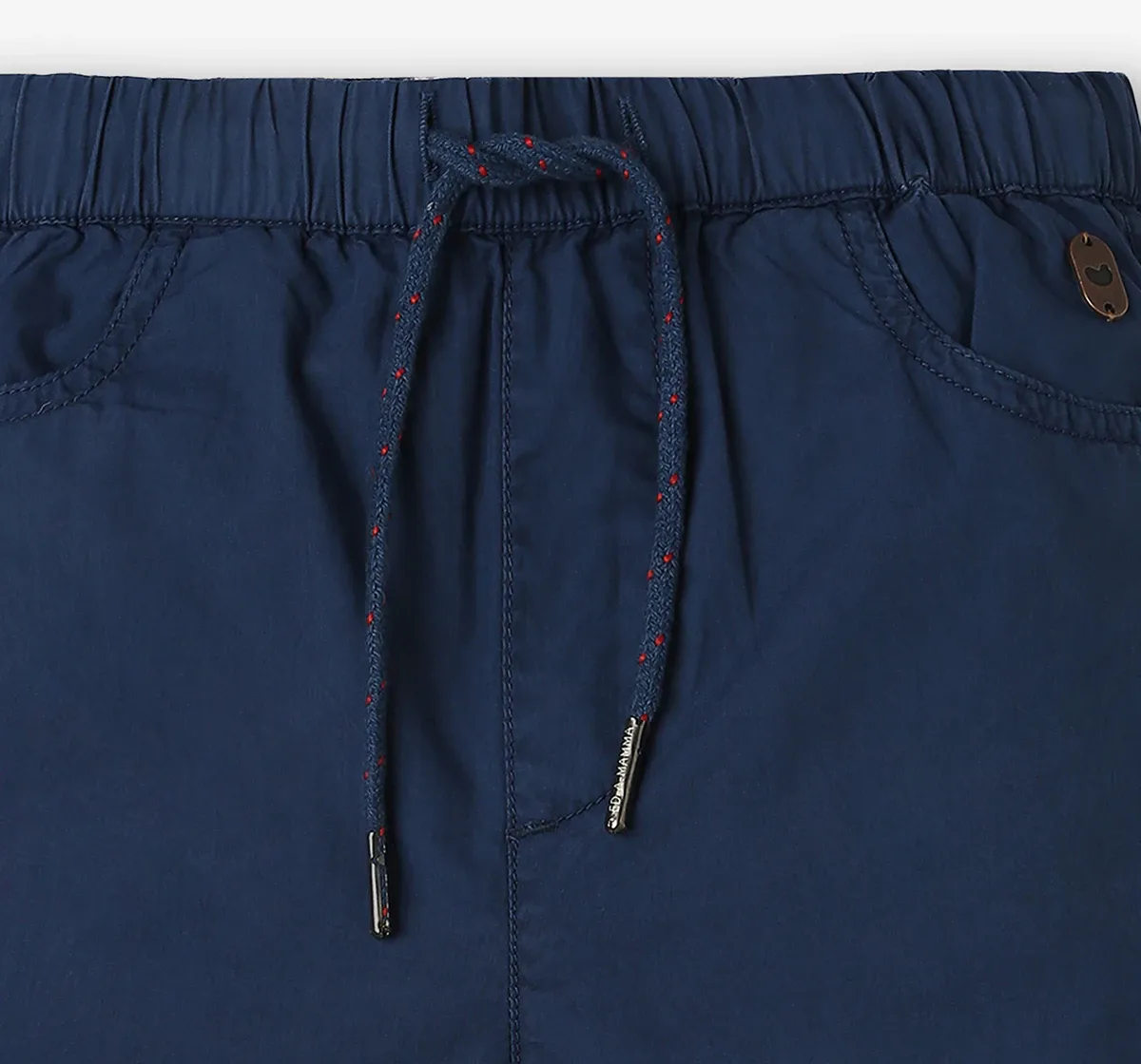 Boys Cotton Solid Shorts - Navy
