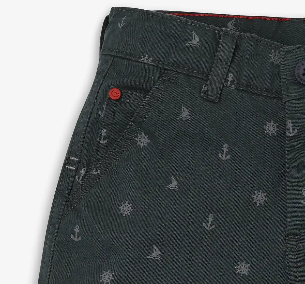 Boys Printed Shorts - Green