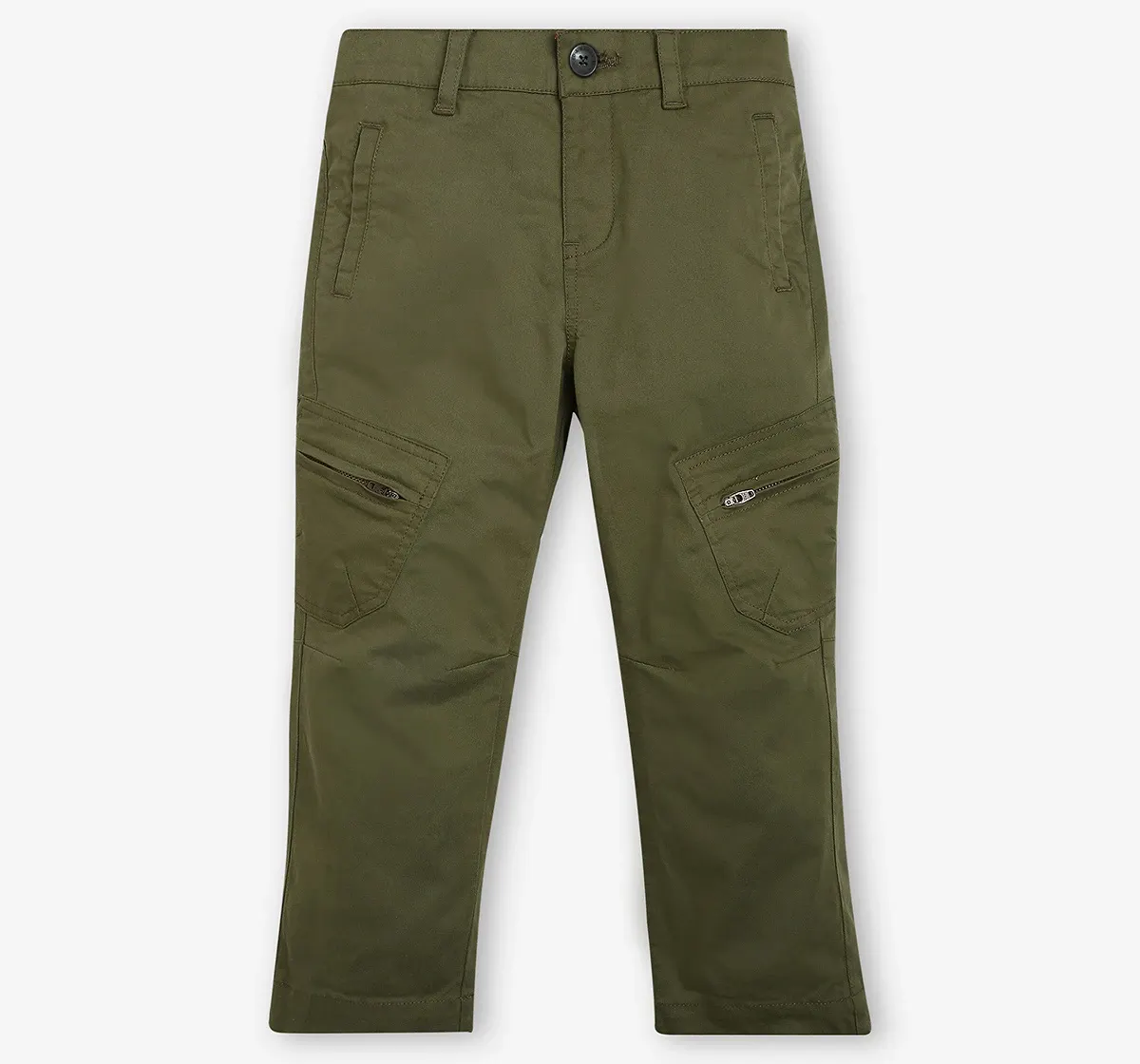 Boys 100% Cotton Trouser - Olive