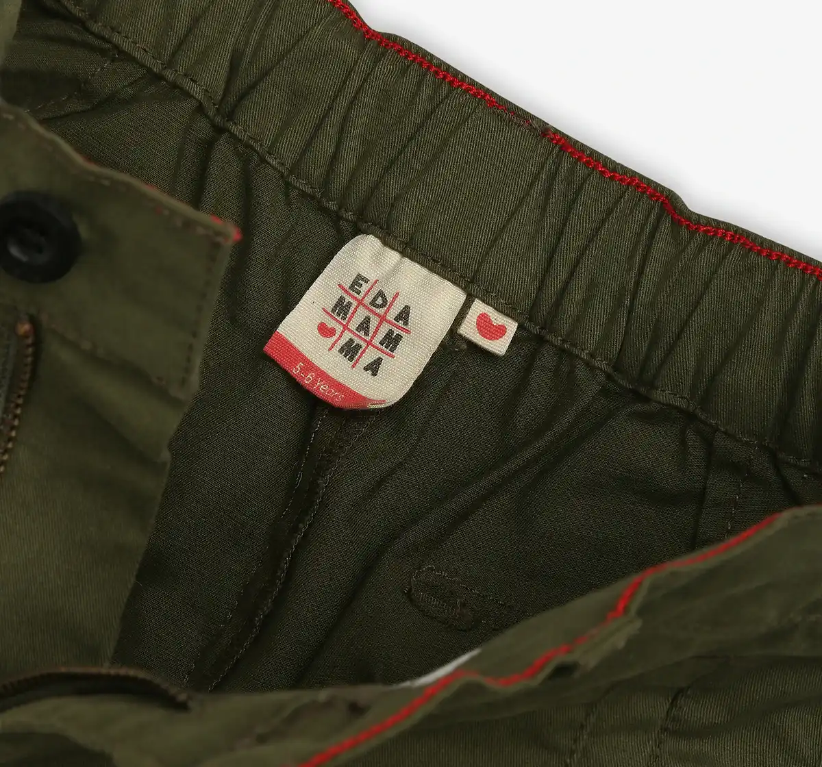 Boys 100% Cotton Trouser - Olive