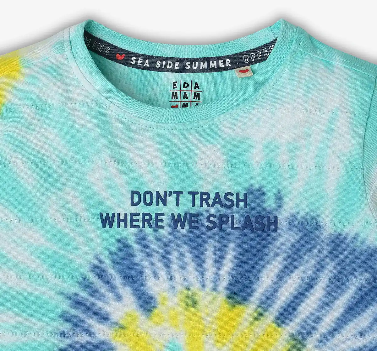 Boys Tie Dye Printed T Shirt - Multicolor