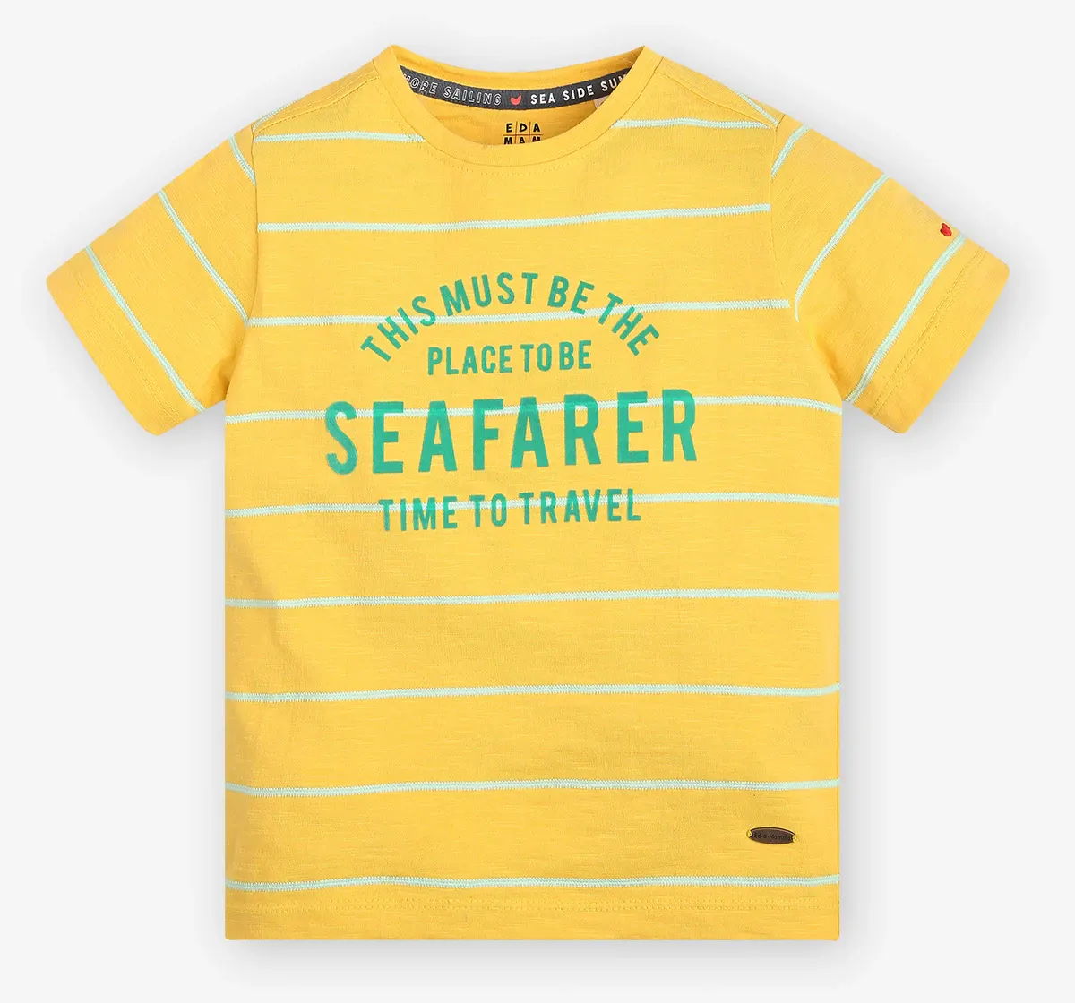 Boys 100% Cotton Printed T-Shirt - Yellow
