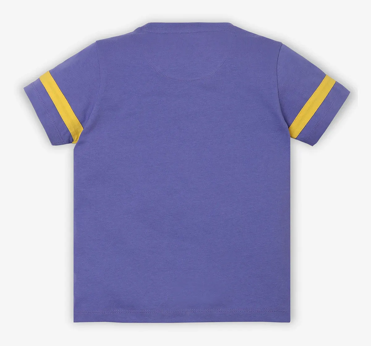 Boys Printed 100% Cotton T-Shirt - Purple