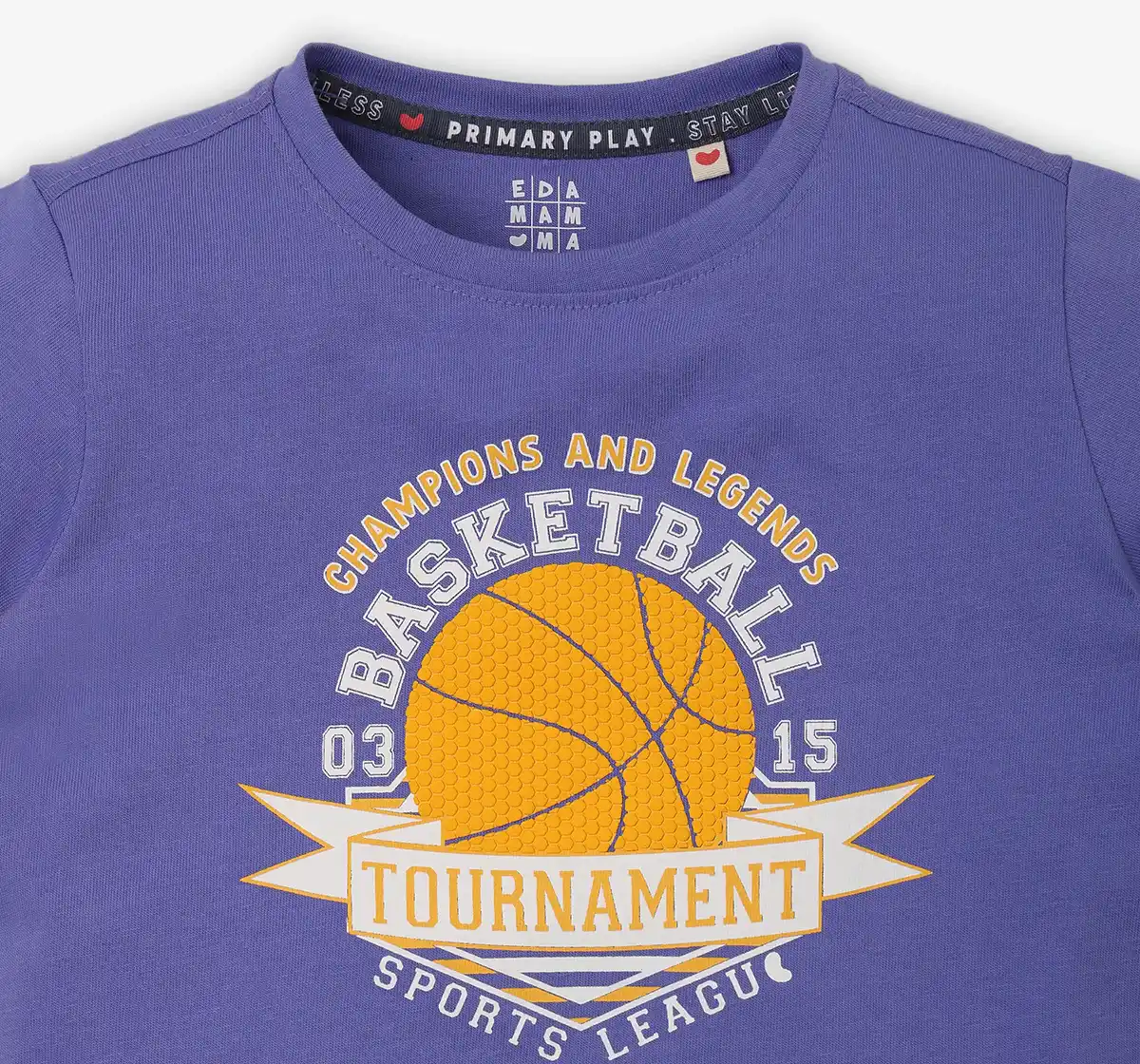 Boys Printed 100% Cotton T-Shirt - Purple