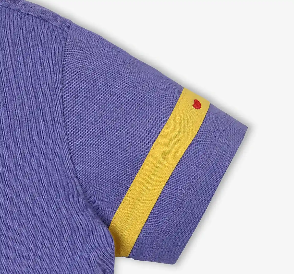 Boys Printed 100% Cotton T-Shirt - Purple