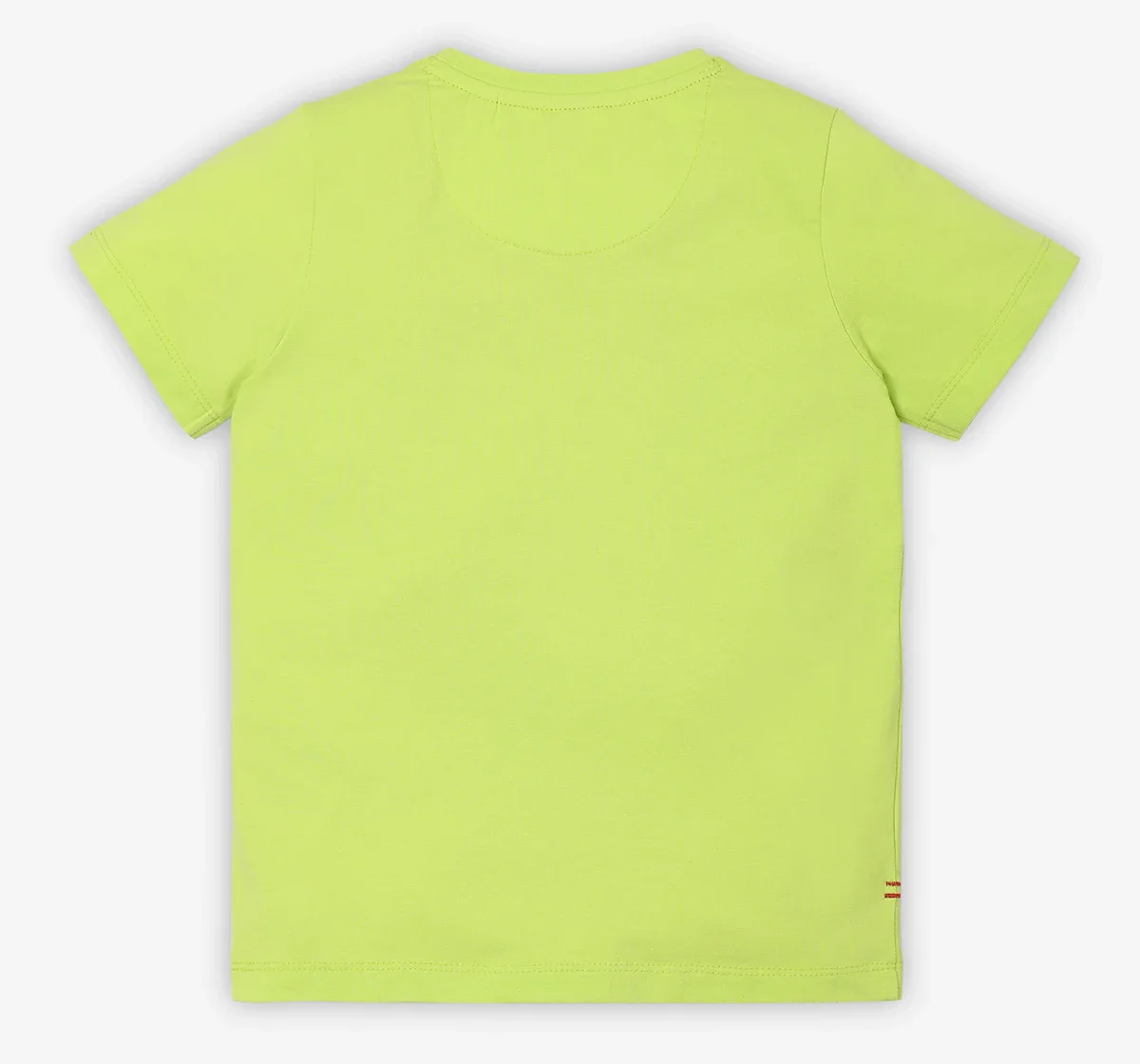 Boys Printed 100% Cotton T-Shirt - Lime