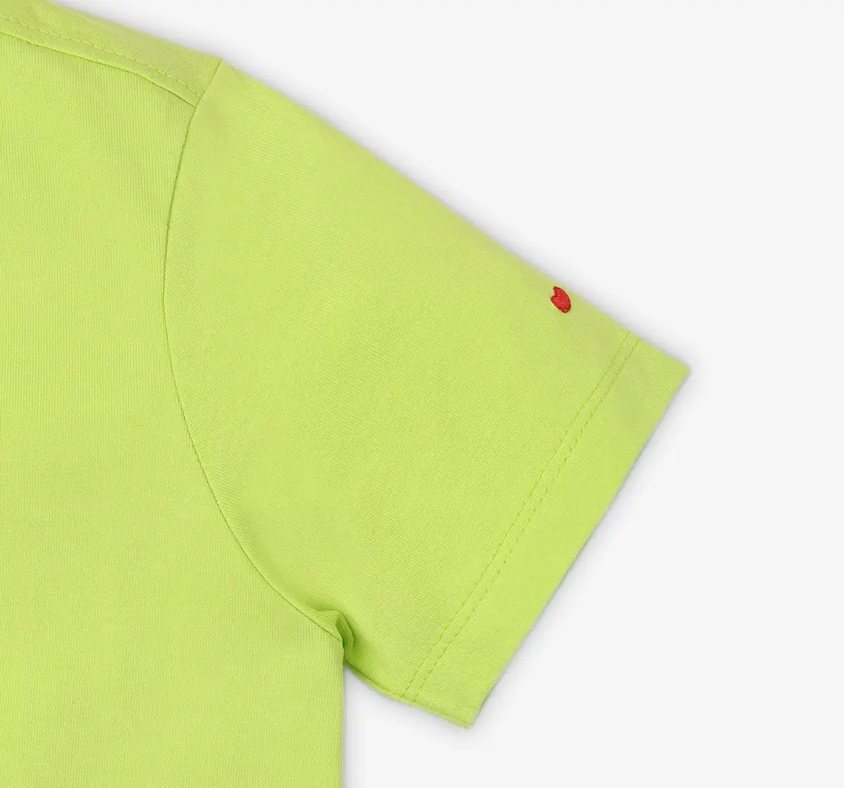 Boys Printed 100% Cotton T-Shirt - Lime