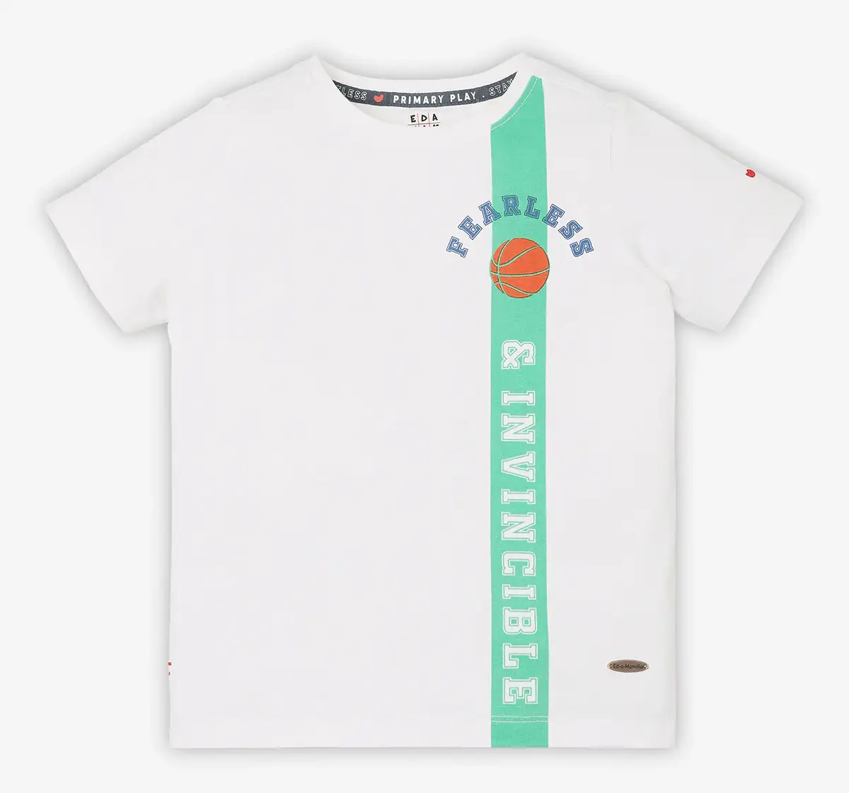 Boys Printed 100% Cotton T-Shirt - White