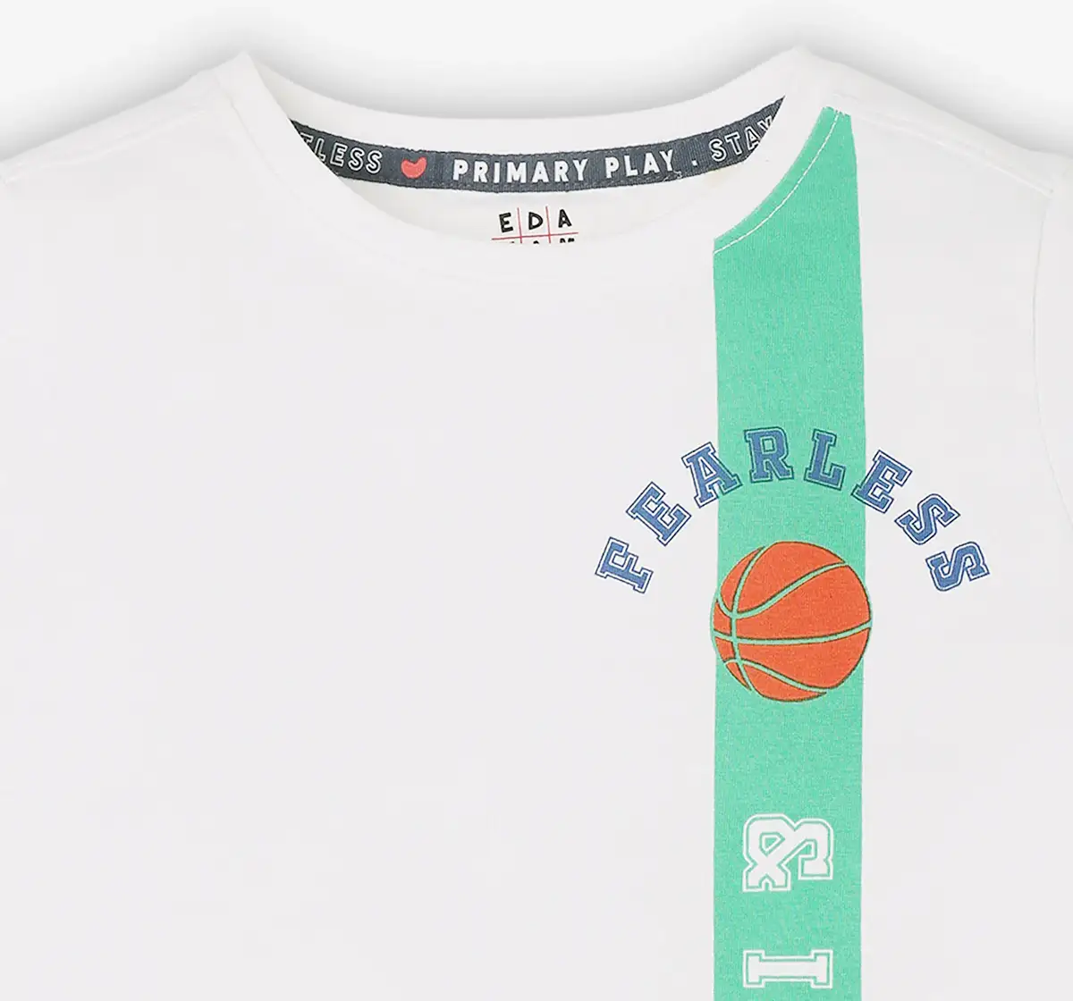 Boys Printed 100% Cotton T-Shirt - White