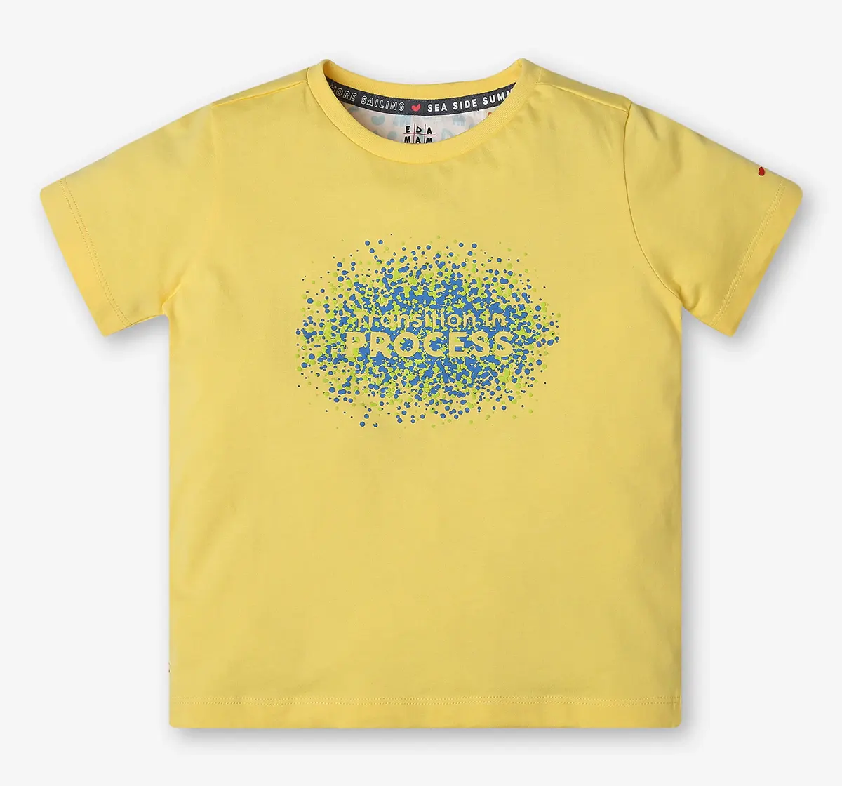 Boys Printed 100% Cotton T-Shirt - Yellow