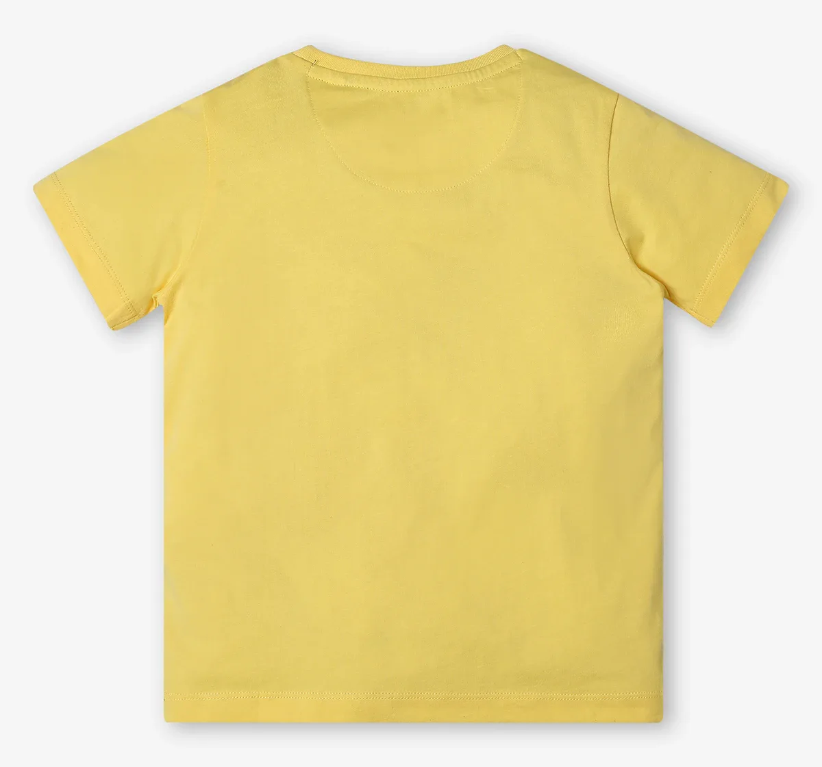 Boys Printed 100% Cotton T-Shirt - Yellow