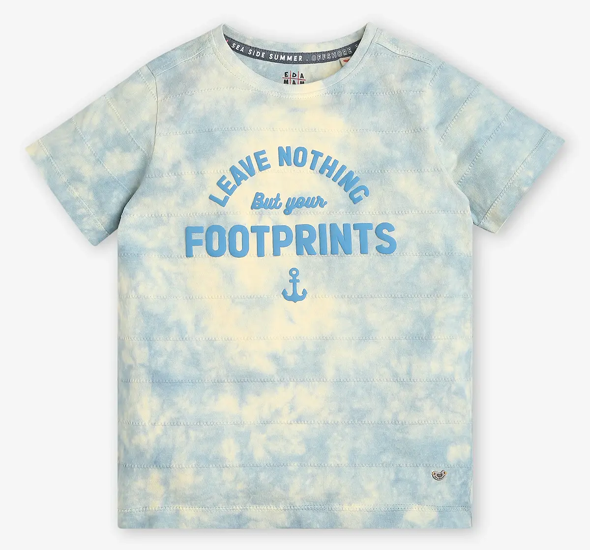 Ed-A-Mamma Boys 100% Cotton Tie & Dye Printed T-Shirt - Multicolor