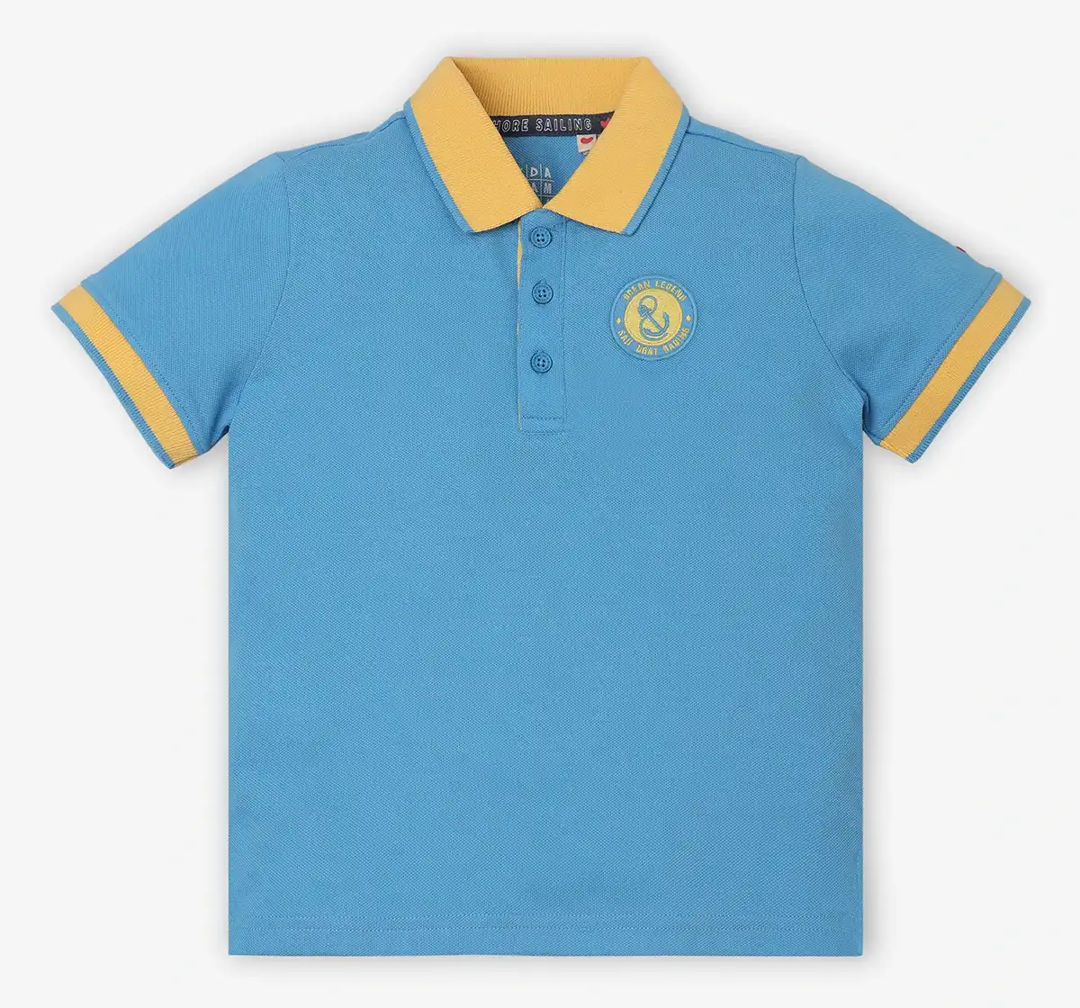 Boys Embroidered Polo Tshirt - Blue