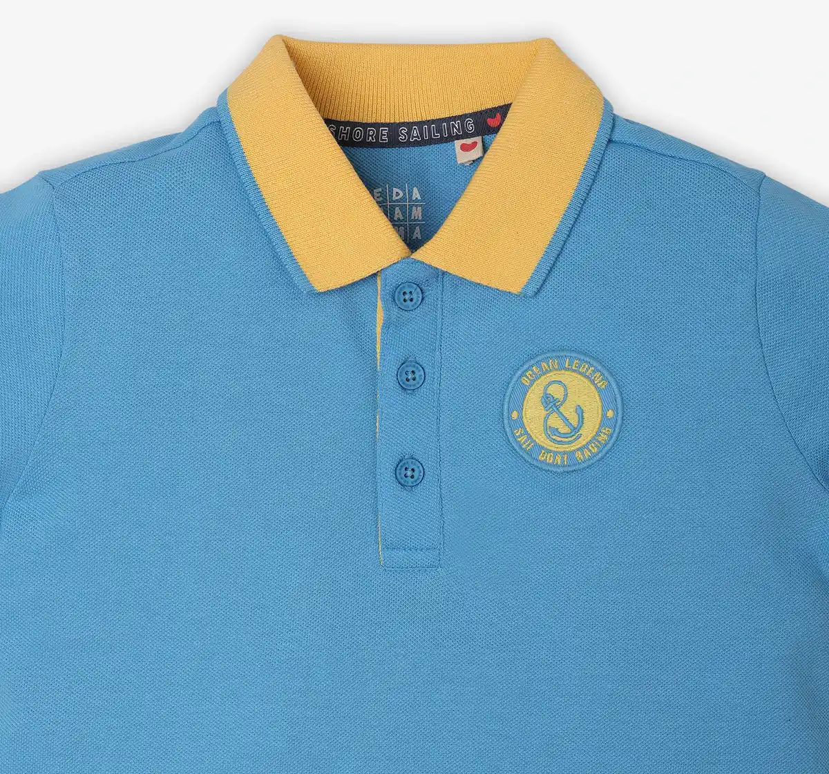 Boys Embroidered Polo Tshirt - Blue