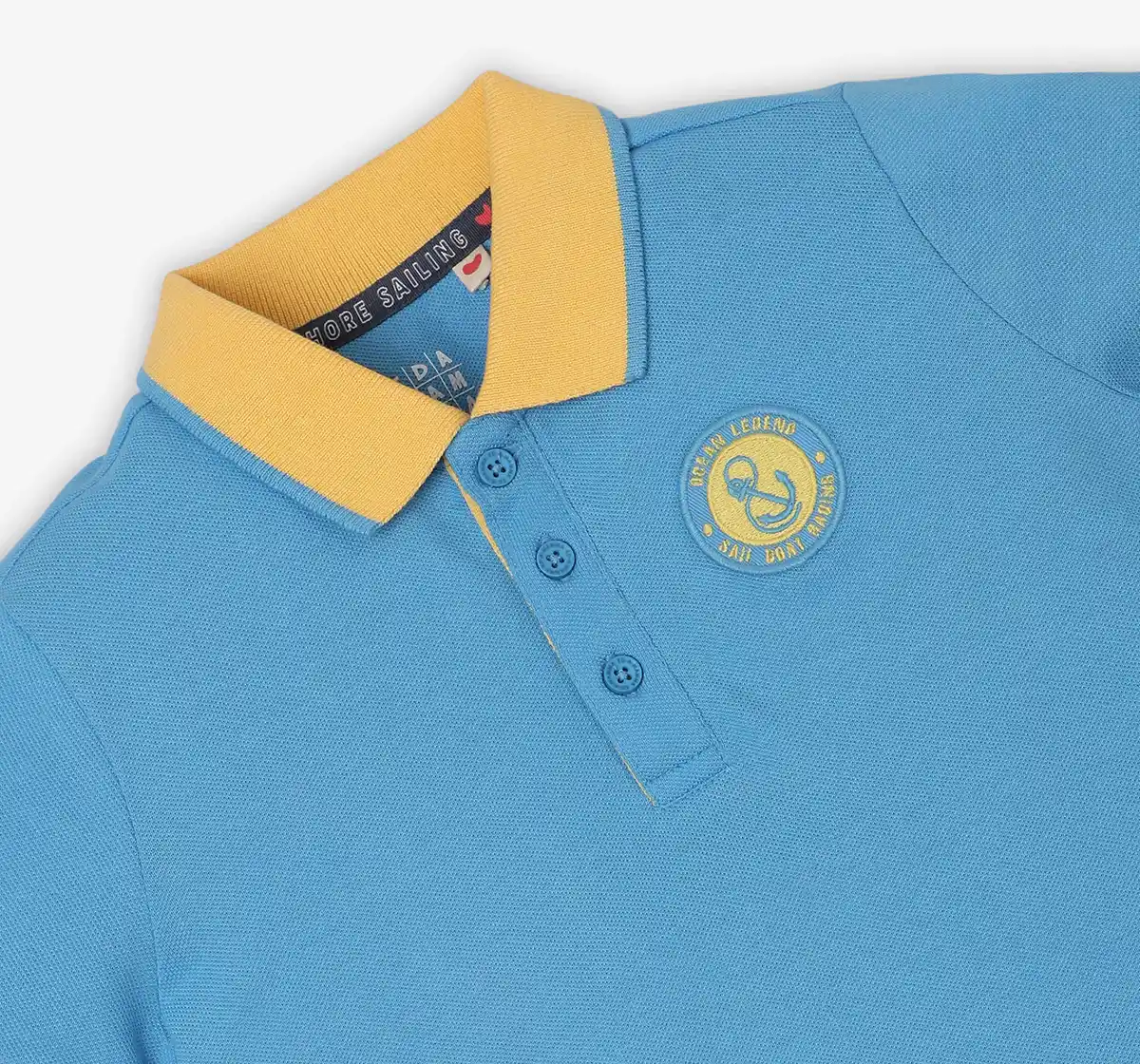 Boys Embroidered Polo Tshirt - Blue