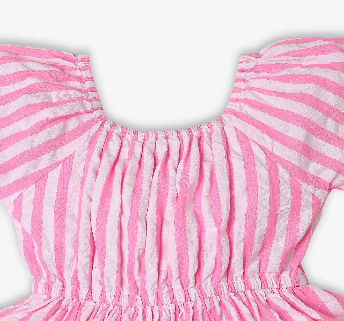 Girls Striped Dress - Pink