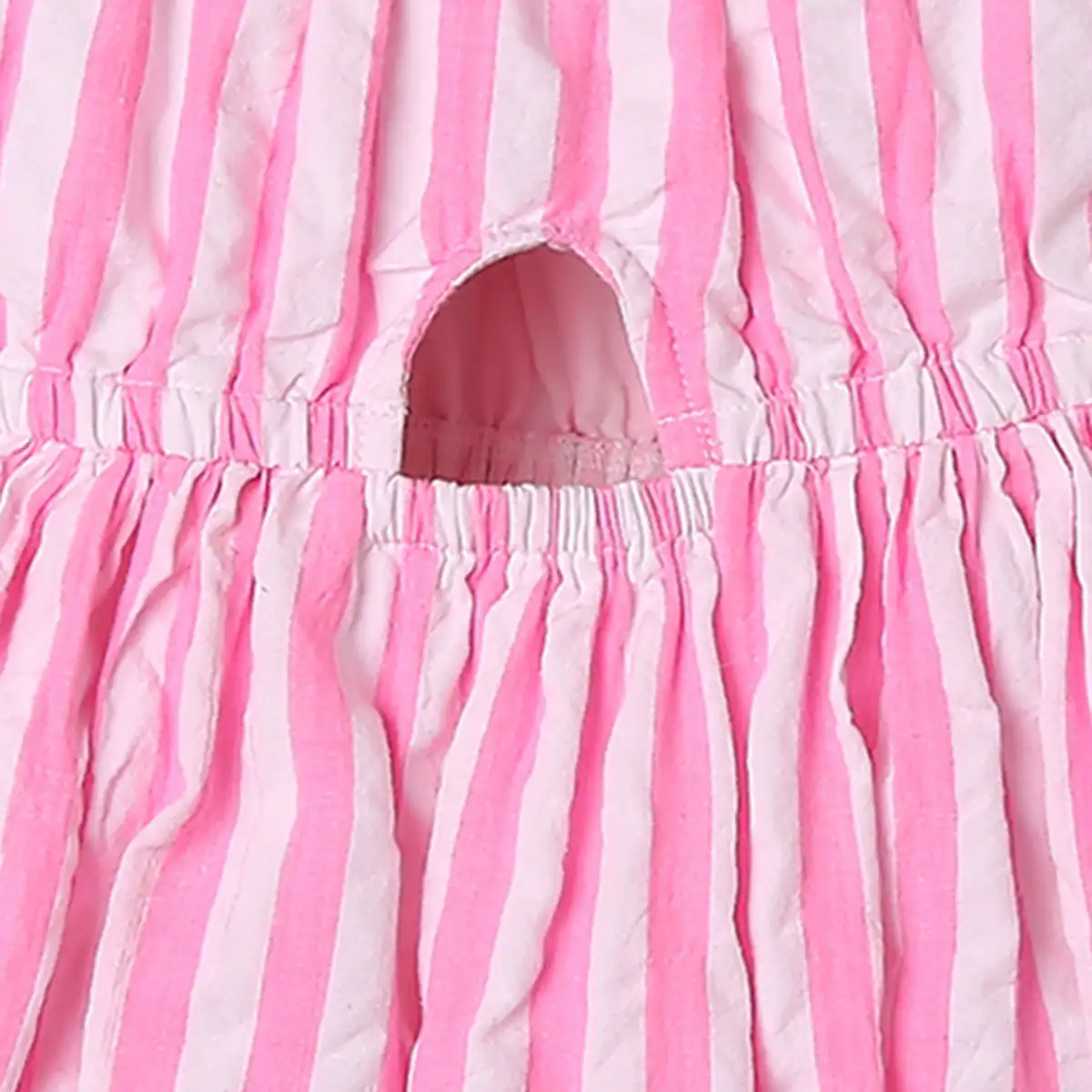 Girls Striped Dress - Pink